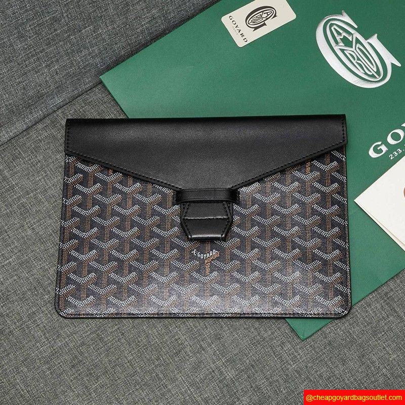 Goyard Goyardine Envelope Clutch Black/Coffee