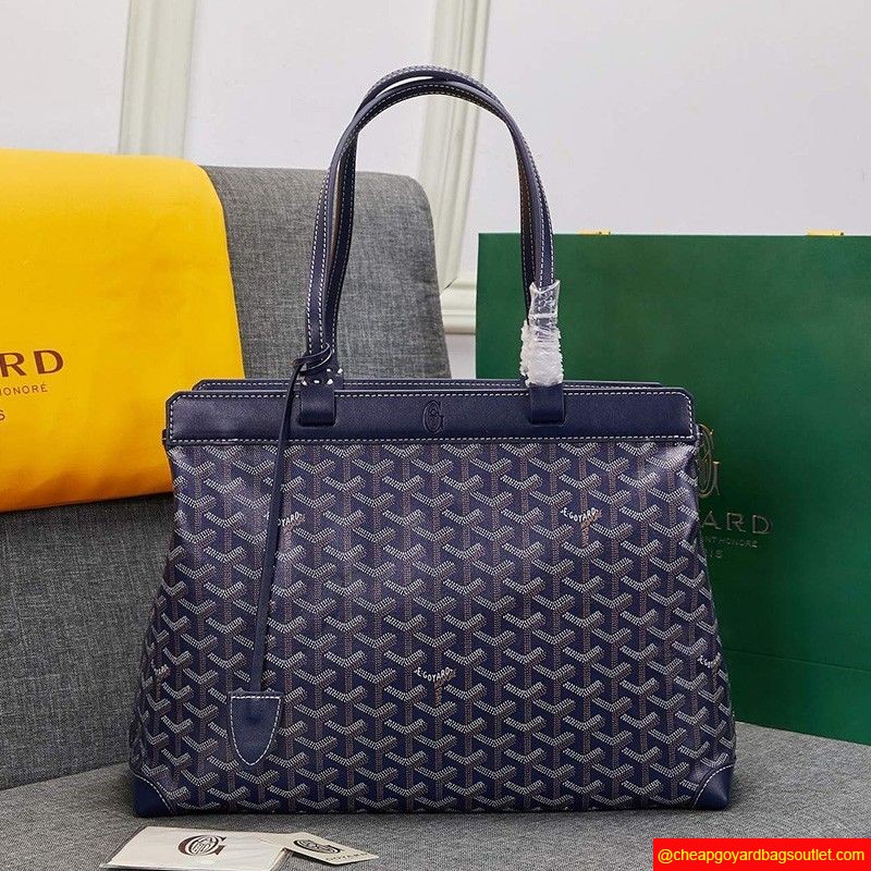 Goyard Goyardine Bellechasse Tote Navy Blue