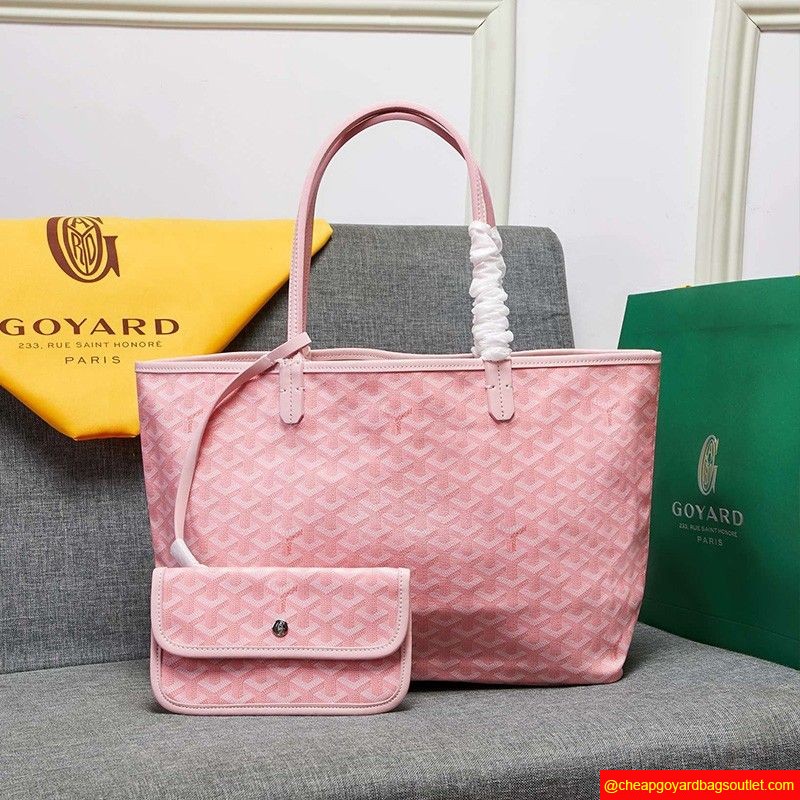 Goyard Goyardine Saint Louis Canvas Tote Pink