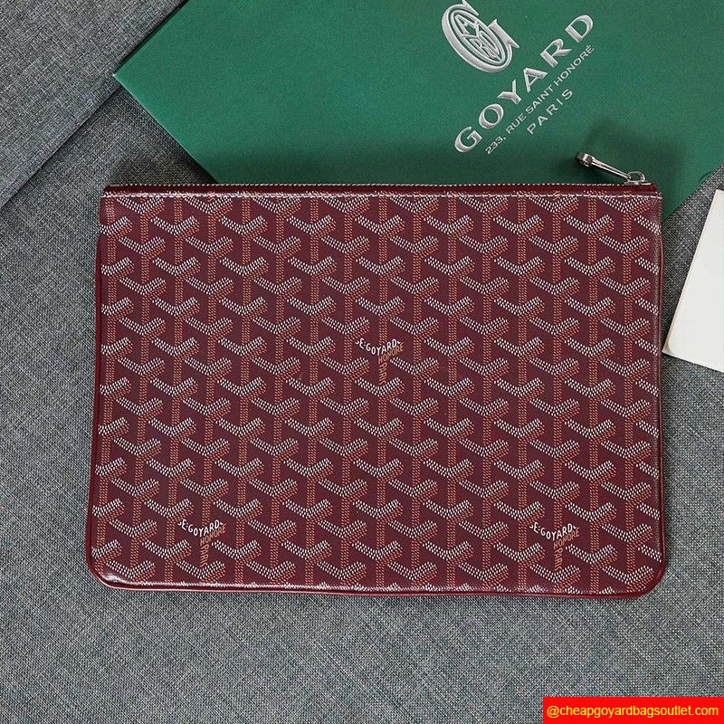 Goyard Goyardine Senat Clutch Burgundy