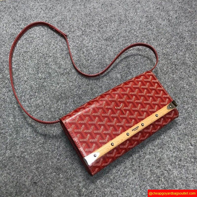 Goyard Goyardine Monte Carlo Bois Clutch Red