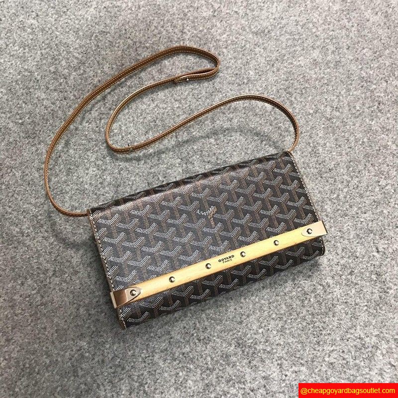 Goyard Goyardine Monte Carlo Bois Clutch Brown