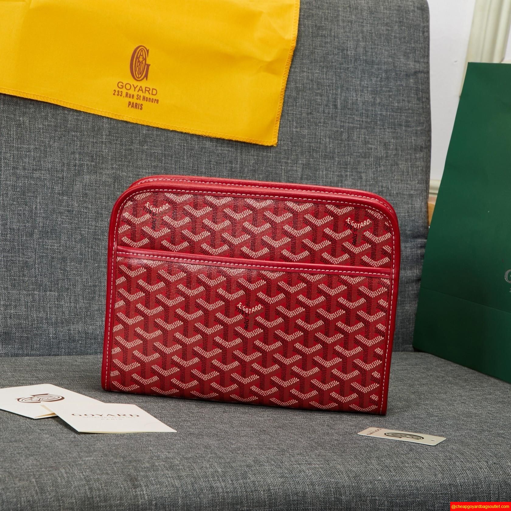 Goyard Goyardine Jouvence Toiletry Pouch Red