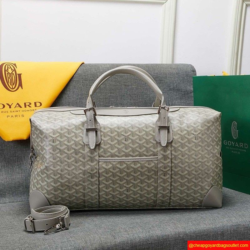 Goyard Goyardine Boeing Travel Bag Light Grey