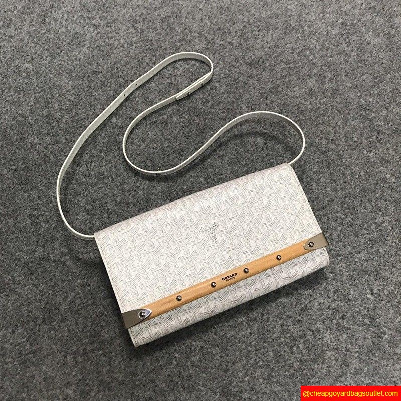 Goyard Goyardine Monte Carlo Bois Clutch White