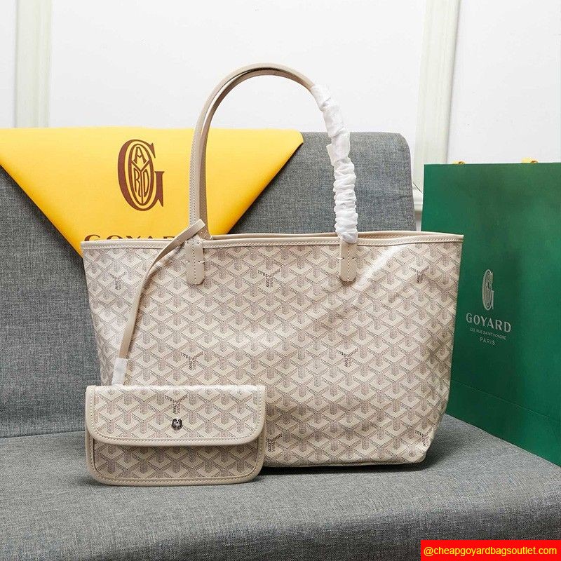 Goyard Goyardine Saint Louis Canvas Tote Beige