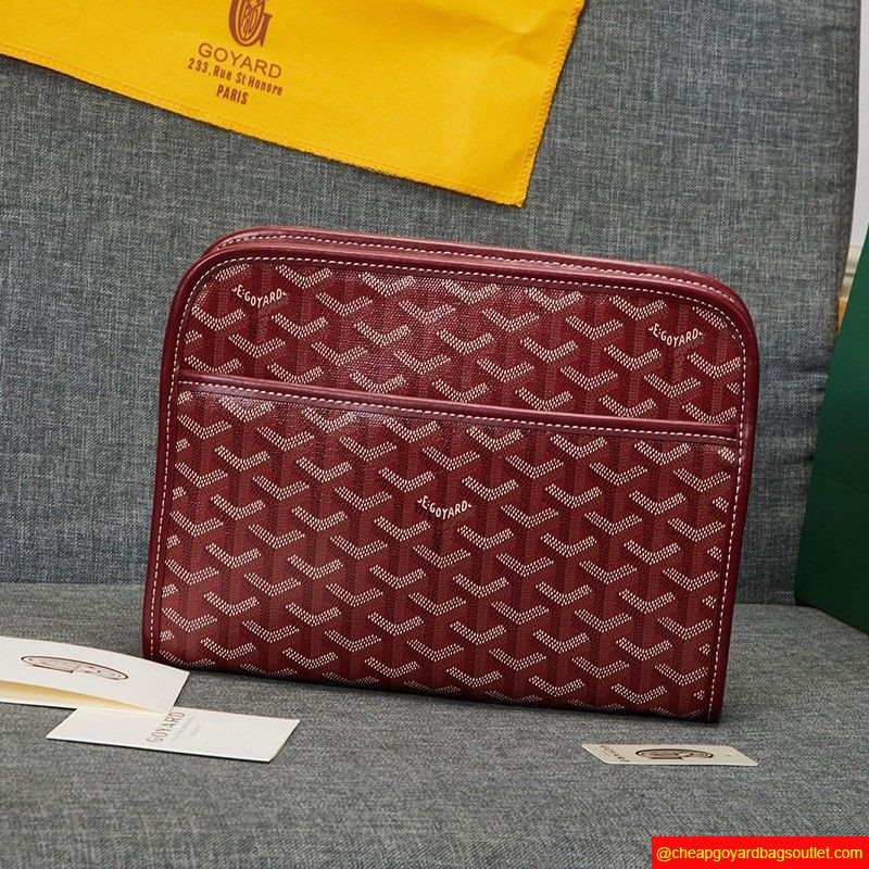 Goyard Goyardine Jouvence Toiletry Pouch Burgundy