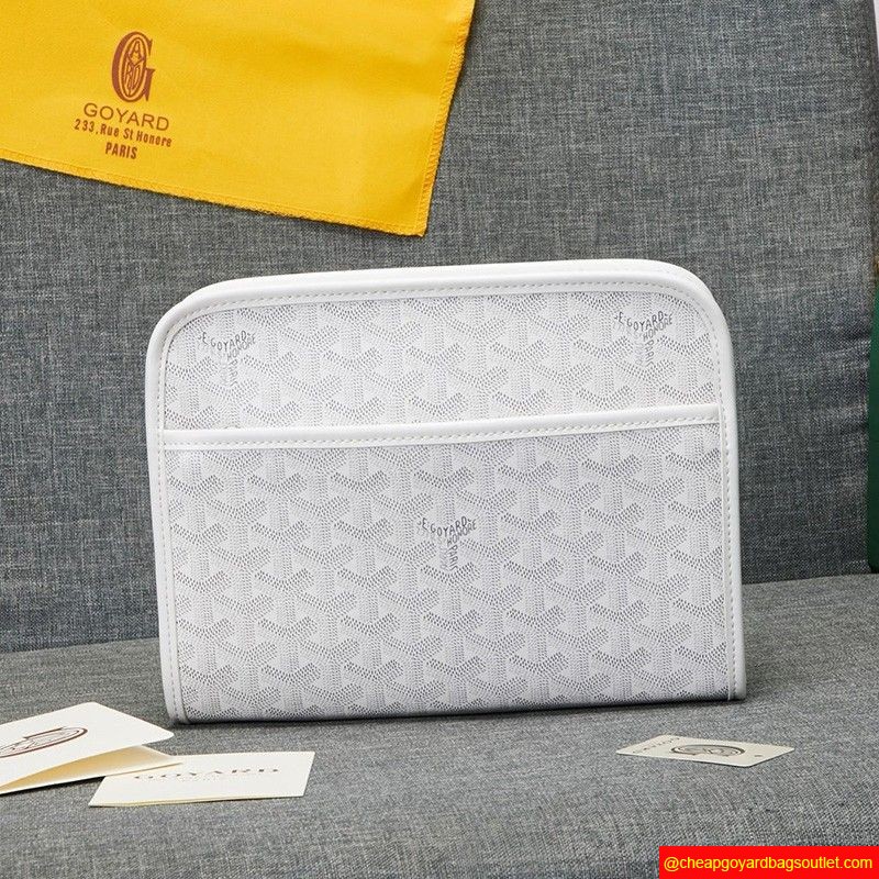 Goyard Goyardine Jouvence Toiletry Pouch White