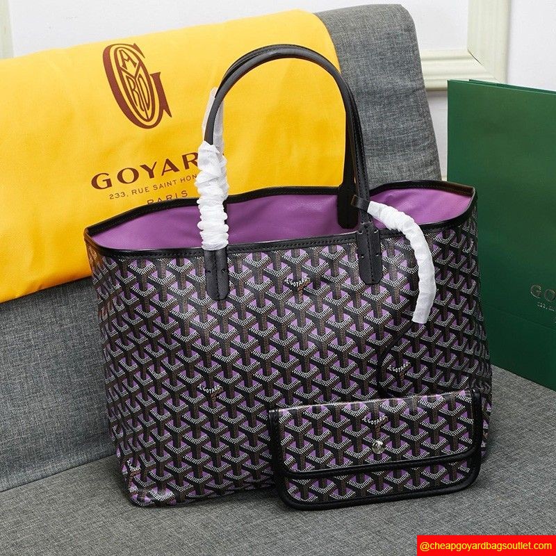 Goyard Goyardine Saint Louis Claire Voie Tote Purple