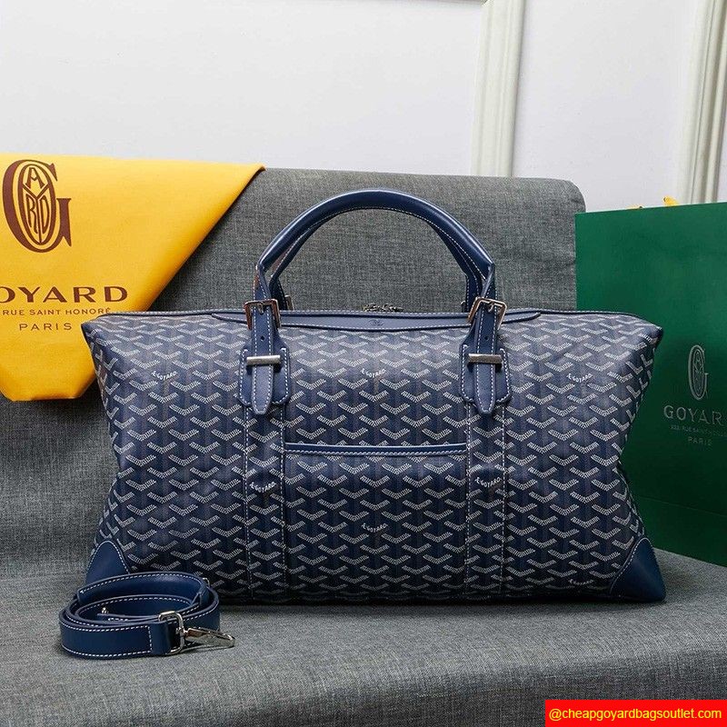 Goyard Goyardine Boeing Travel Bag Navy Blue