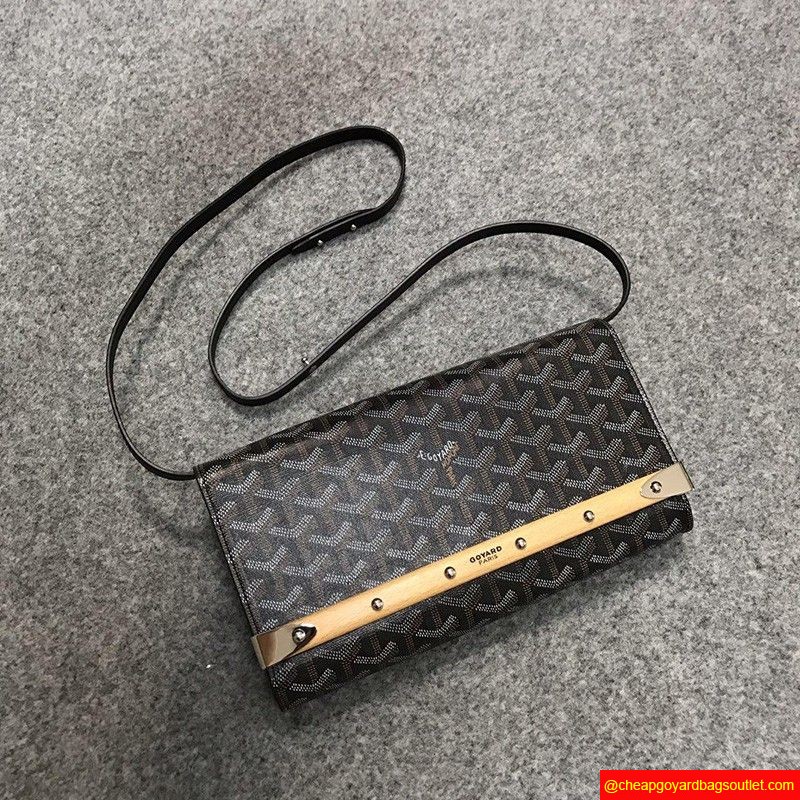 Goyard Goyardine Monte Carlo Bois Clutch Black