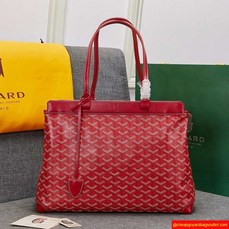 Goyard Goyardine Bellechasse Tote Red