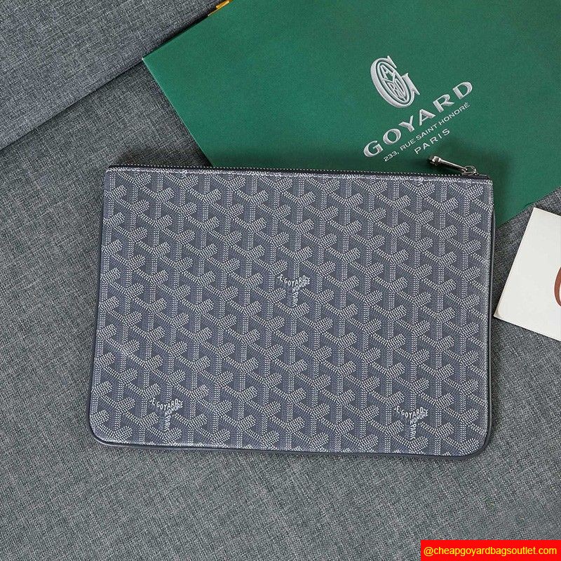 Goyard Goyardine Senat Clutch Grey