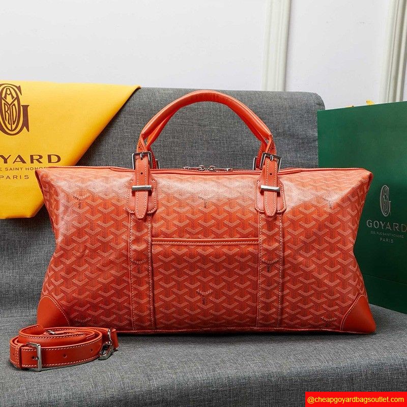 Goyard Goyardine Boeing Travel Bag Orange